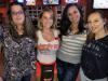 Two best friends from high school with their daughters at Hooters: Colleen & Haley and Heather & April.